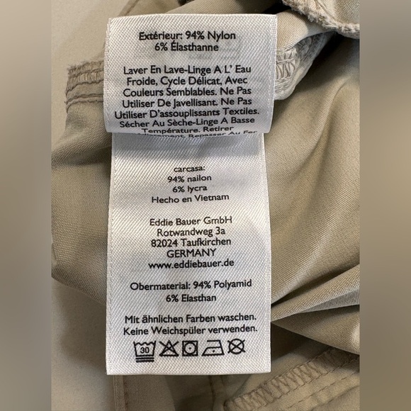 Eddie Bauer Travex Pants Mens 35x32 Horizon Guide Chino Nylon Outdoor Hiking - Picture 7 of 11